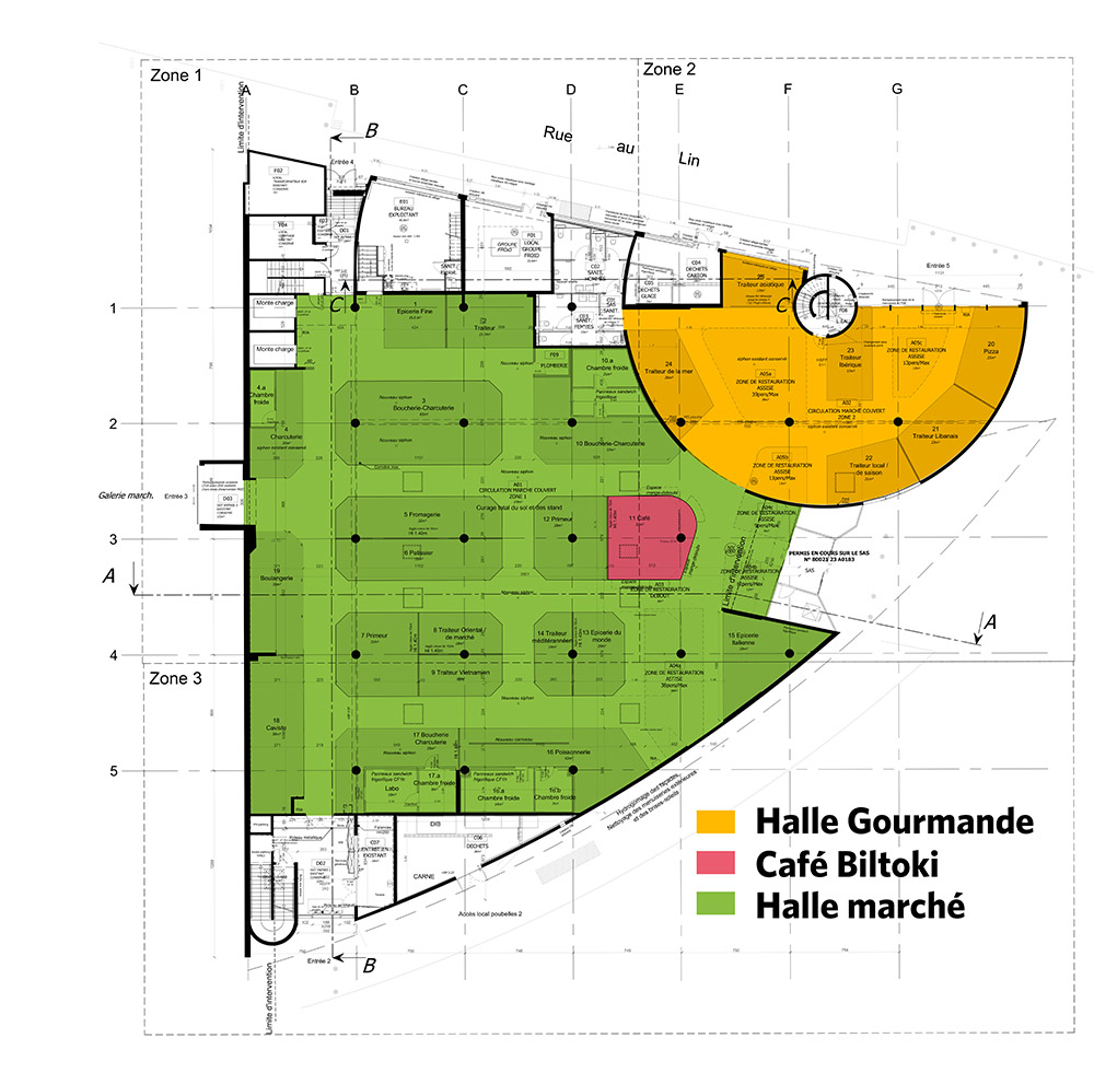 La halle éphémère / Plan La halle éphémère / Plan